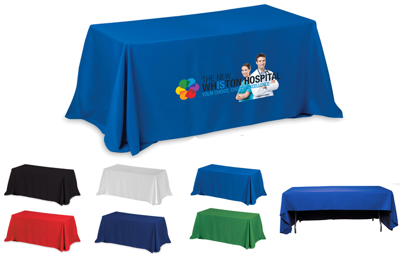 4-Sided Throw Style Table Covers & Table Throws  / Fits  6 Foot Table